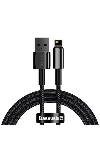 Baseus Przewód kabel w oplocie do iPhone USB - Lightning 1m - cały czarny
