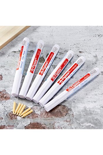 COOYA 12 Pieces Grout Tile Pen Grout Restorer Pen Renew Repair Marker for Tile Wall Floor (White)