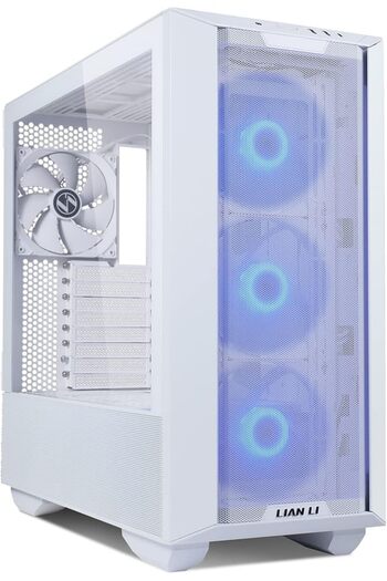 Lian Li علبة Lancool III RGB متوسطة الحجم من Lian Li، مصنوعة من الألومنيوم والزجاج المقسّى، مع 4 مراوح PWM مقاس 140 مم