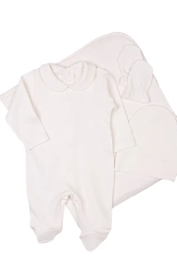 Mini Ropa Baby Collar 4-Piece Newborn Set Baby Boy Collar Hospital Exit