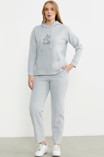 Sementa Hooded Oversize Tracksuit Set - Gray