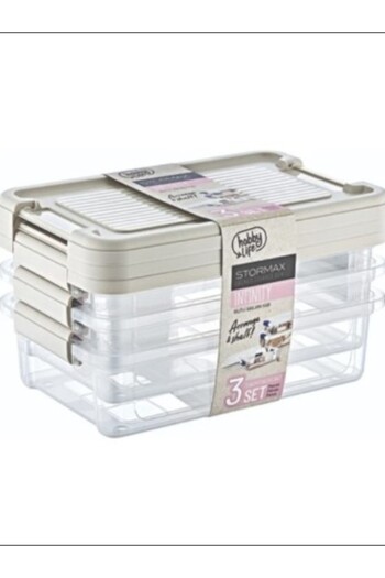 Online Home Market Stormax Infity Lockable Storage Container 3 X 1.5 L
