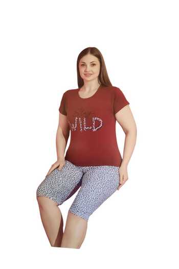 Emir Store Large Size Short-Sleeved Capris Pajamas Suit