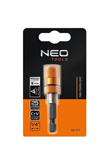 NEO Magnetic bit holder, thread stop, 60 mm,