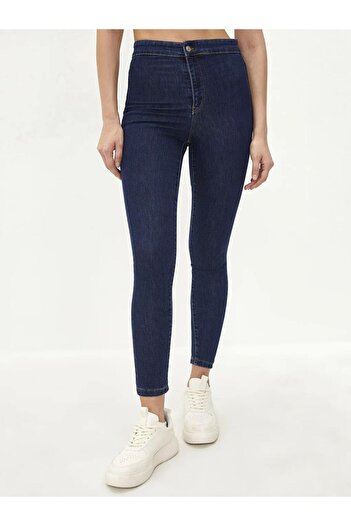 LC Waikiki LCW Jeans Indigo Yüksek Bel Jüpiter Süper Skinny Fit Kadın Jean Pantolon