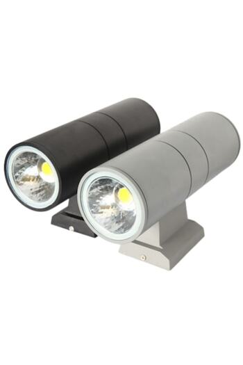 LUXXO LED Wall Light for Interior/Exterior, Dust/Moisture Resistant, IP65, Invicta Grey