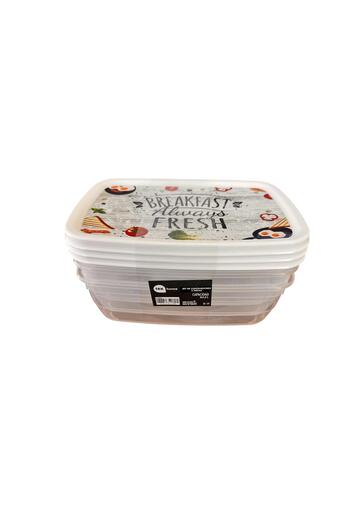 Online Home Market 3-Piece Deko Trend Storage Container 3*1.2 L