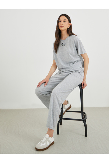 Styli Printed Short Sleeve Top and Joggers Co-Ords
