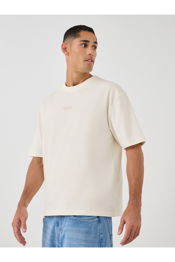 Styli Slogan Print Oversized Crew Neck T-Shirt