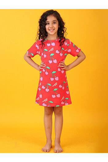 Anthrilo By Styli Cherry Print Mini Night Dress