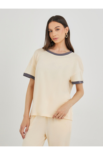 Styli Loose Fit Short Sleeve T-Shirt and Pants Co-Ords