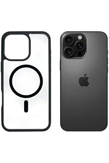 Aztech Magnetic Case for iPhone 16 Pro Max Compatible with MagSafe, Translucent Matte Back Camera Le