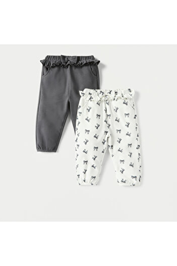 Juniors Assorted Joggers with Bow Detail - Set of 2