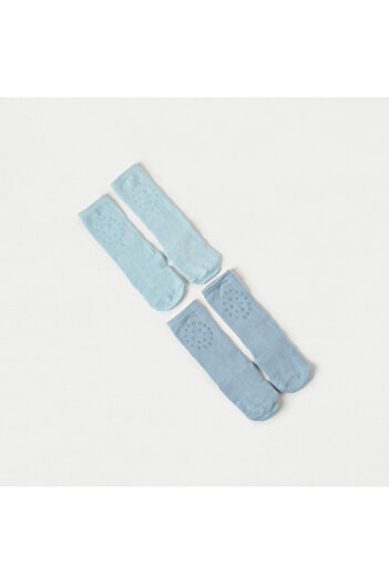 Juniors Textured Knee Pad Socks - Set of 2