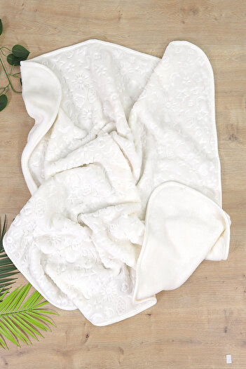 Sitilin Cloud Star Patterned Plush Baby Blanket Soft, Baby Gift 100X120 cm Stl7053