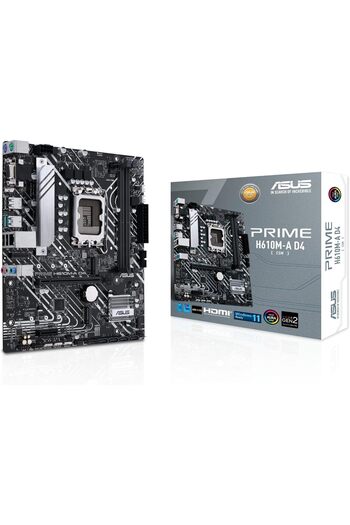 ASUS لوحة أم PRIME H610M-A D4-CSM mATX Intel H610 LGA1700 DDR4 PCI 4.0 Ethernet 1GB Realtek 7.1