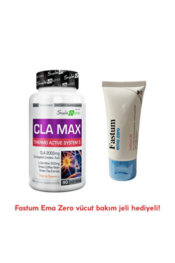 Suda Vitamin Cla Max 90 Softgels (50ml Fastum Ema Zero Gel with Gift)