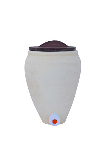 Others 5 liter clay water jug with wooden base