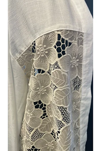 TARZZ Women's Embroidered Cotton Detailed Anti-Sweat Cotton Kimono