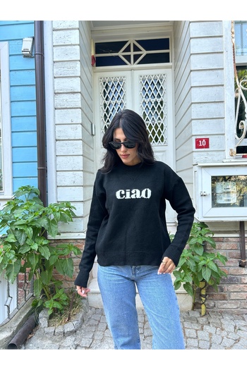 Puella Ciao Black and White Sweater