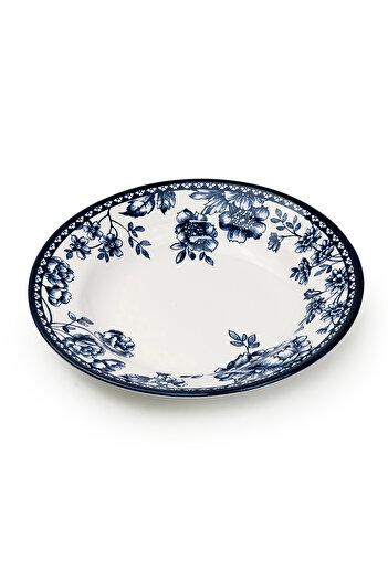 Claytan Rhapsody 9-Inch Dark Blue Ceramic Soup Plate (Set of 1)