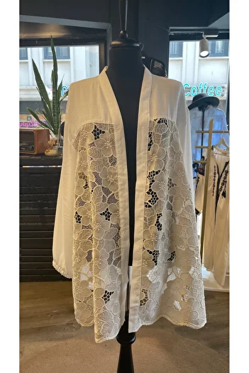 TARZZ Women's Embroidered Cotton Detailed Anti-Sweat Cotton Kimono