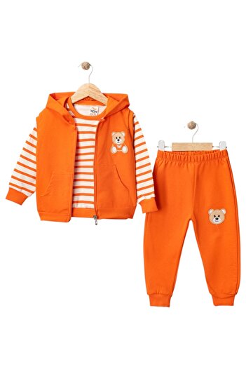 Buqete Baby Boy Set with Two Rope Vests and Bear Embroidery