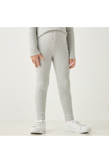 Juniors Textured Leggings with Elasticated Waistband