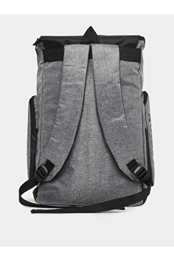 Styli Boys Grey Printed Pocket Backpack
