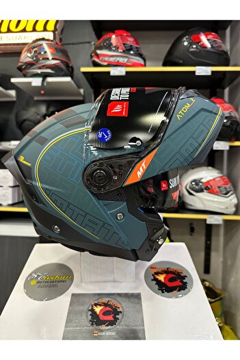 MT Atom 2 SV Destiny C6 Mat Çene Açılır Motosiklet Kaskı