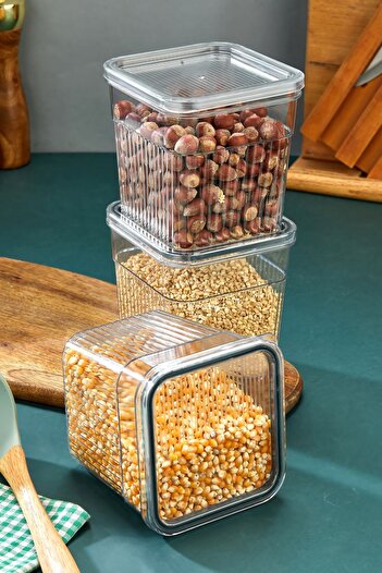 NY HOME 3 Piece Storage Container Set 1,600 ml