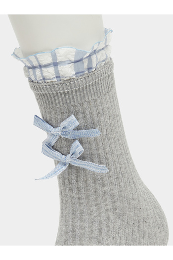Styli Bow Detail Crew Socks