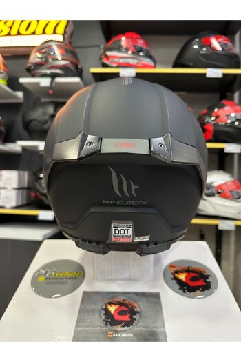 MT Atom 2 SV A1 Mat Siyah Çene Açılır Motosiklet Kaskı