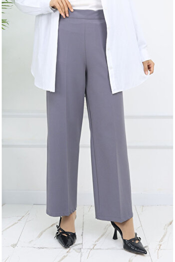 sefamerve Bol Paça Pantolon 4001-03 Gri