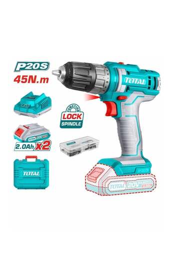 TOTAL 20V 2A 45Nm Cordless Drill Model TDLI200528