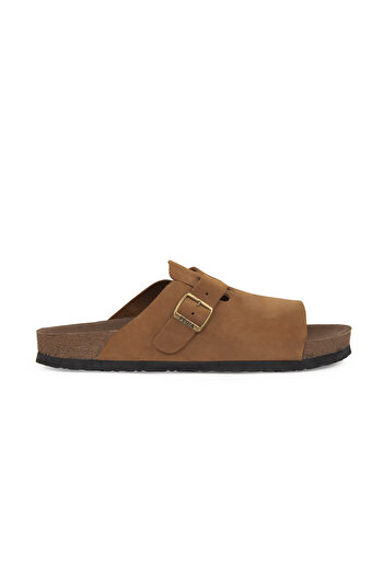 Pegia Genuine Leather Women's Buckle Slippers 215546