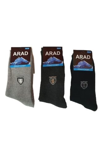 OEM Set 3 flannel men's socks, 80% Cotton, 39-42, Multicolor