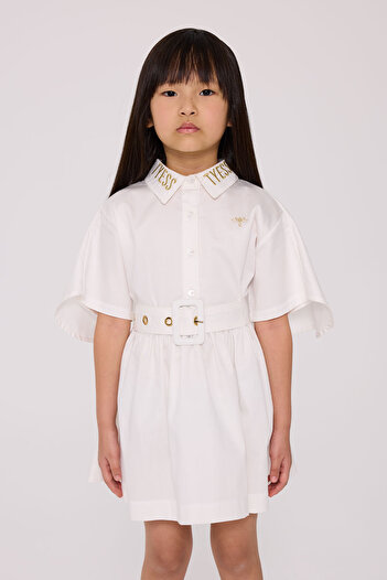 Tyess Girl Ecru Dress
