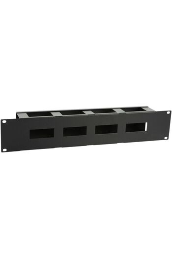 Lanview Panou de gestionare a cablurilor 2U 19" S cu capac negru, RAO415BL