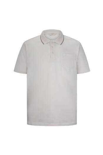 Hatemoğlu Stone Regular Fit 100% Cotton Polo Neck Mercerized T-Shirt