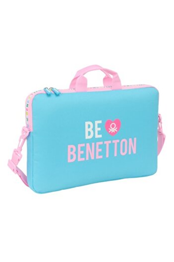Benetton Laptop Case Unique Pink Turquoise 40 X 27 X 4 Cm