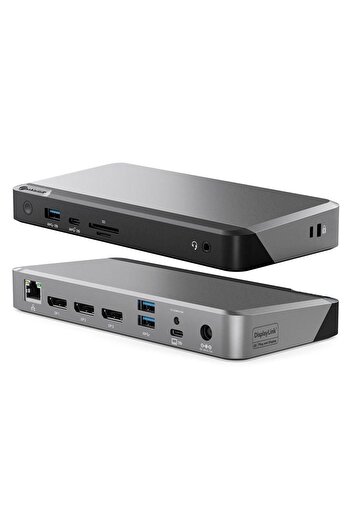 AQUALOGICA Uniwersalna Stacja Dokująca Alogic Dx3 Triple 4K - z Dostarczaniem Mocy 100W, DUPRDX3-WW