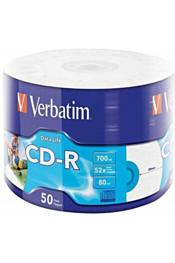 Verbatim CD-R 700MB 52X EXTRA PROTECTION DATALIFE IJP WRAP, 50 buc., 43794