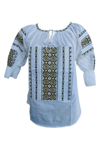 OEM Ie pentru dama, traditionala, bumbac, Bej, marimea 3XL