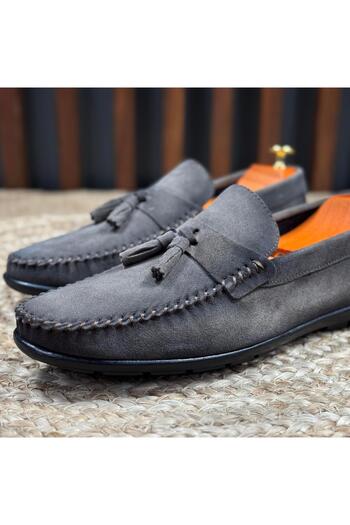 MEY Natural Leather Inside and Suede Loafer Shoes M1249