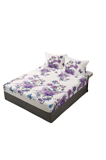 OEM Bedsheet and 2 Pillowcases, Cocolino, 2 Persons, 3 Pieces, Floral Print, 180x200cm, Multicolor