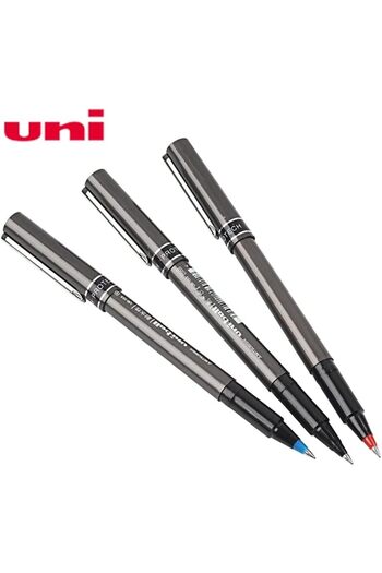 UNİ-BALL Micro Deluxe Tip 0.5mm Rollerball Pens – 12pk (Black, MI-UB155-BK)