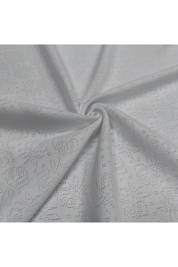 Kaf Kumaş Perforated Pointelle Rib Fabric |   100% Cotton |   White Rose