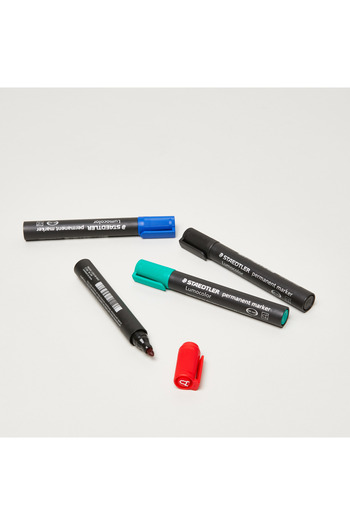 Staedtler Lumocolor Assorted Permanent Marker - Set of 4