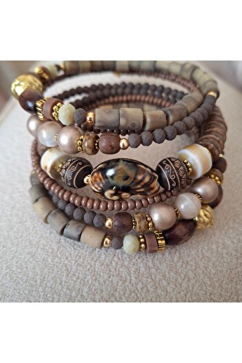 azra takı tasarım Authentic Multi Women's Bracelet with Handmade Wrapping, Helozene, and Winding